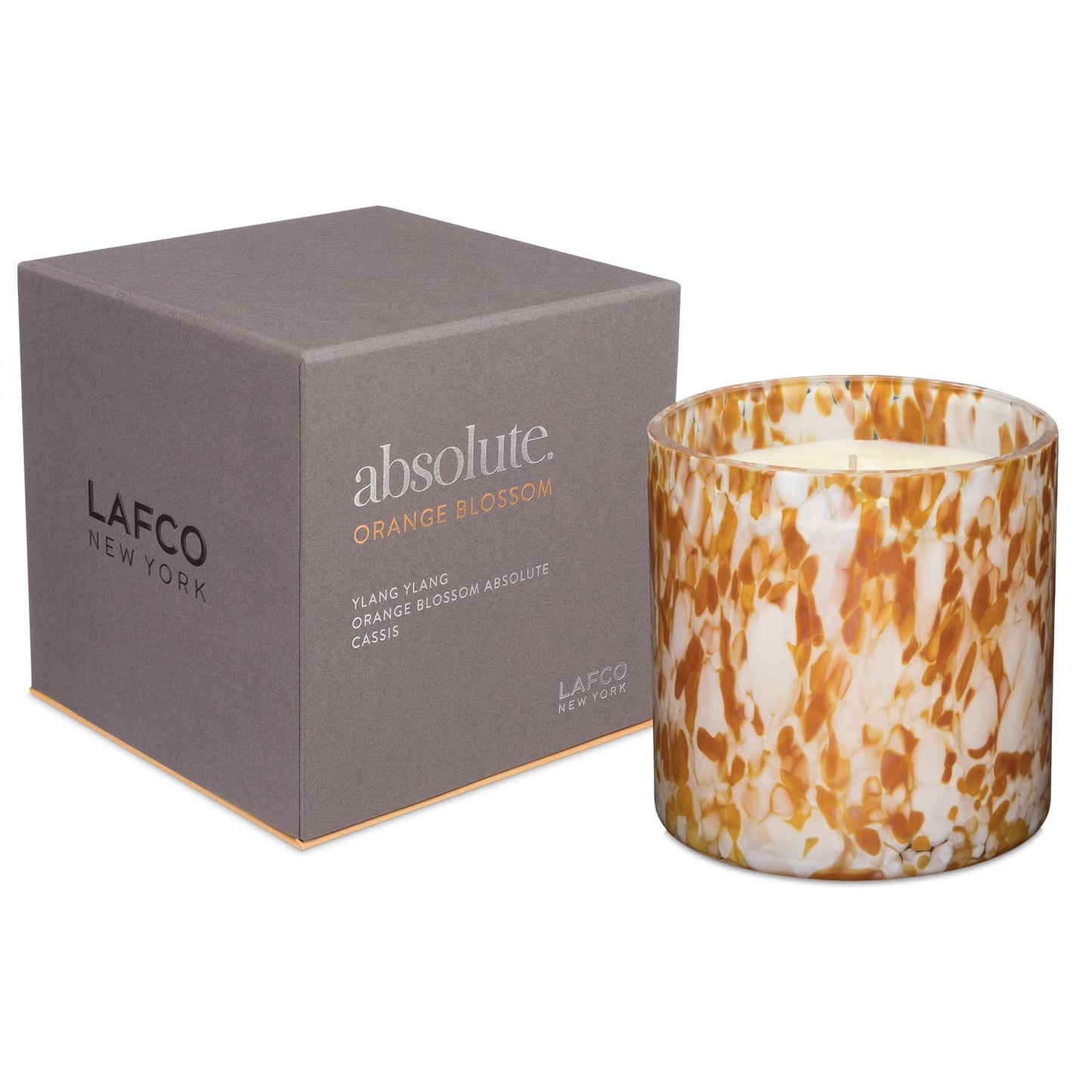 LAFCO New York Signature Candle, Labdanum - 15.5 oz - 90-Hour Burn Time - Reusable, Hand Blown Glass Vessel - Made in The USA