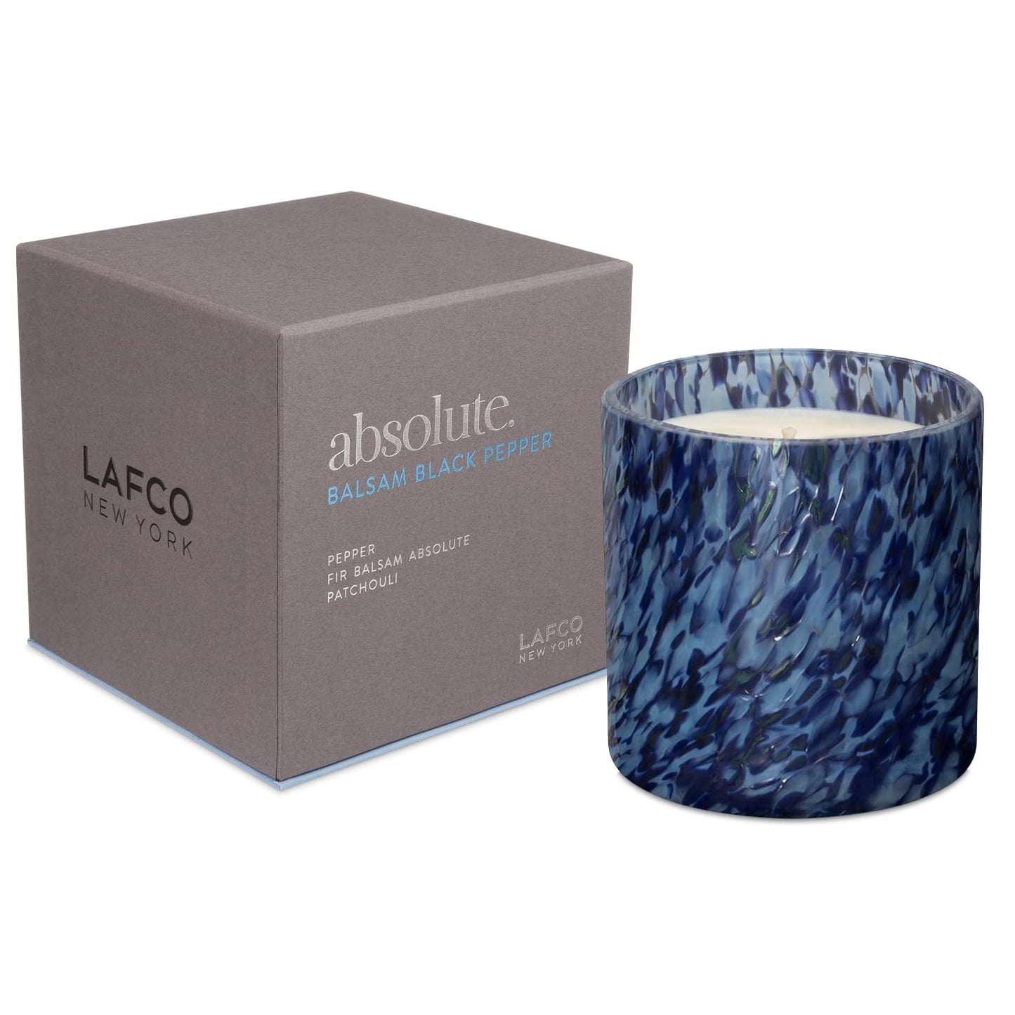 LAFCO New York Signature Candle, Labdanum - 15.5 oz - 90-Hour Burn Time - Reusable, Hand Blown Glass Vessel - Made in The USA