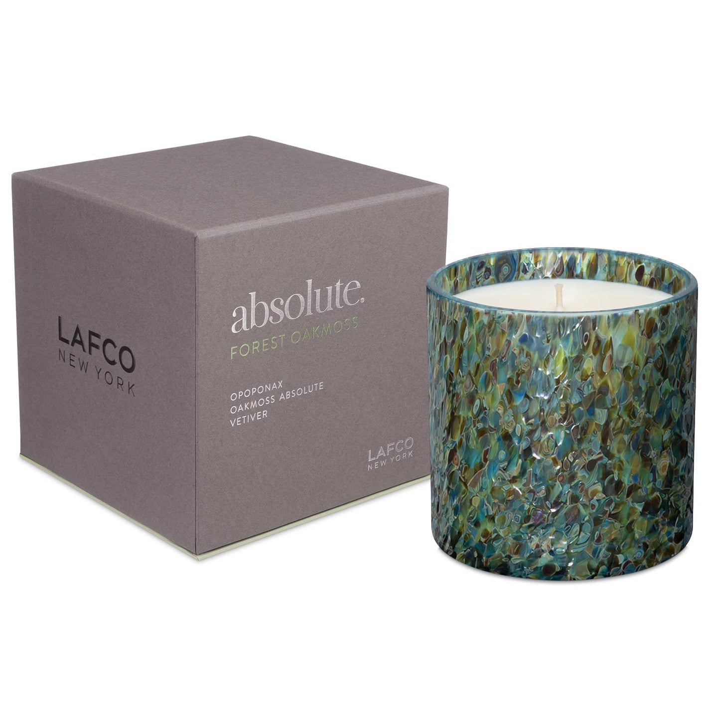 LAFCO New York Signature Candle, Labdanum - 15.5 oz - 90-Hour Burn Time - Reusable, Hand Blown Glass Vessel - Made in The USA