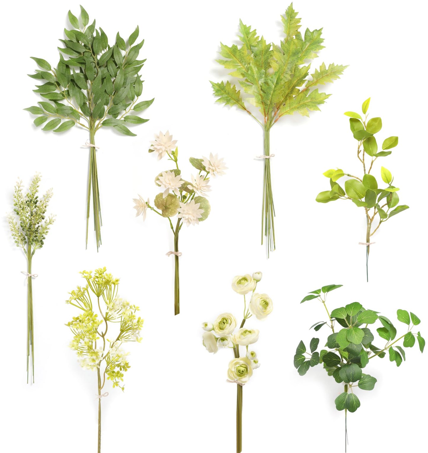 Serra Flora Natural Dried Pampas Eucalyptus Rabbit Tail Grass,(Pack of 66pcs) with 6 Kinds of DIY Bridal Artificial Bouquets Home Decor Wedding Floral Arrangement Table Centerpieces