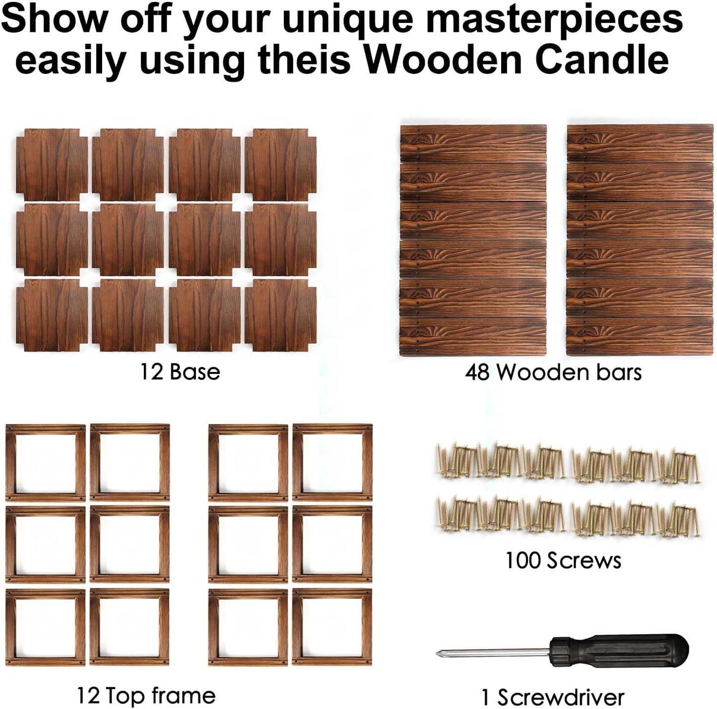 12 Set Wooden Wedding Lantern Centerpiece, Lantern Candle Holder for Farmhouse Candle Lantern for Table Fireplace, Perfect for Table Decoration & Country Barn Weddings(No Candles & Flowers)
