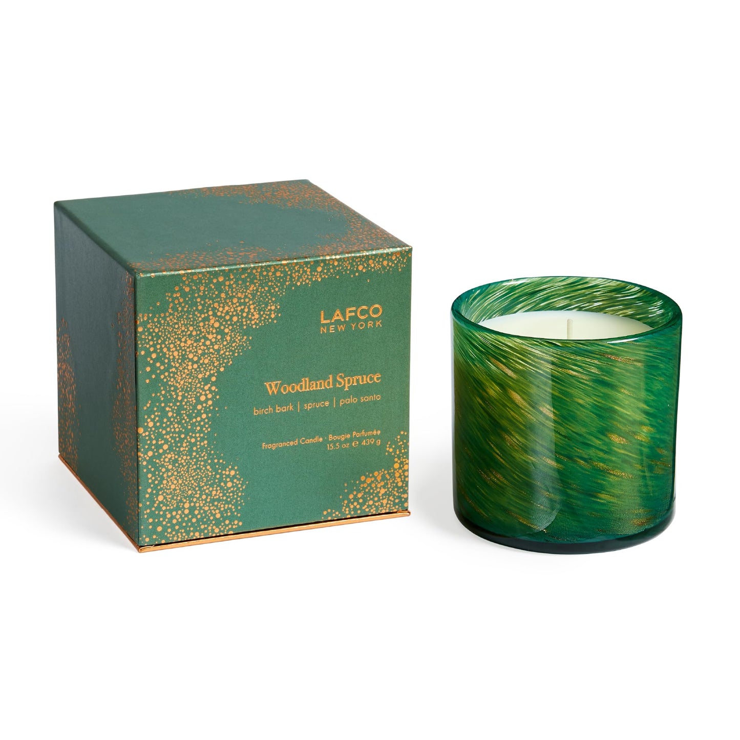 LAFCO New York 2024 Holiday Signature Candle, Spiced Pomander - 15.5 oz - 90-Hour Burn Time - Reusable, Hand Blown Glass Vessel - Made in The USA