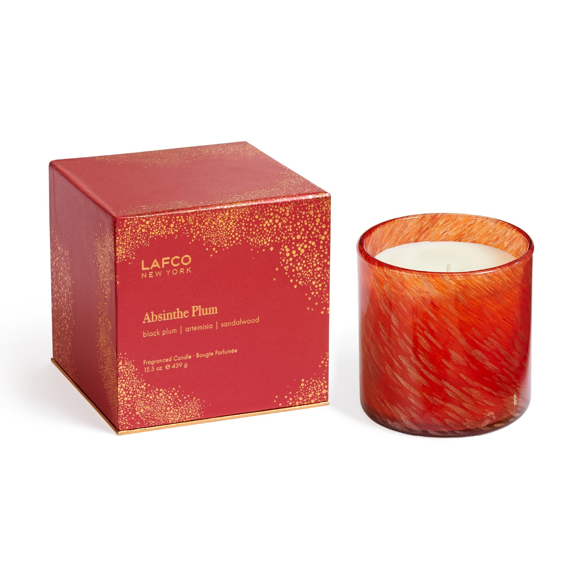 LAFCO New York 2024 Holiday Signature Candle, Spiced Pomander - 15.5 oz - 90-Hour Burn Time - Reusable, Hand Blown Glass Vessel - Made in The USA
