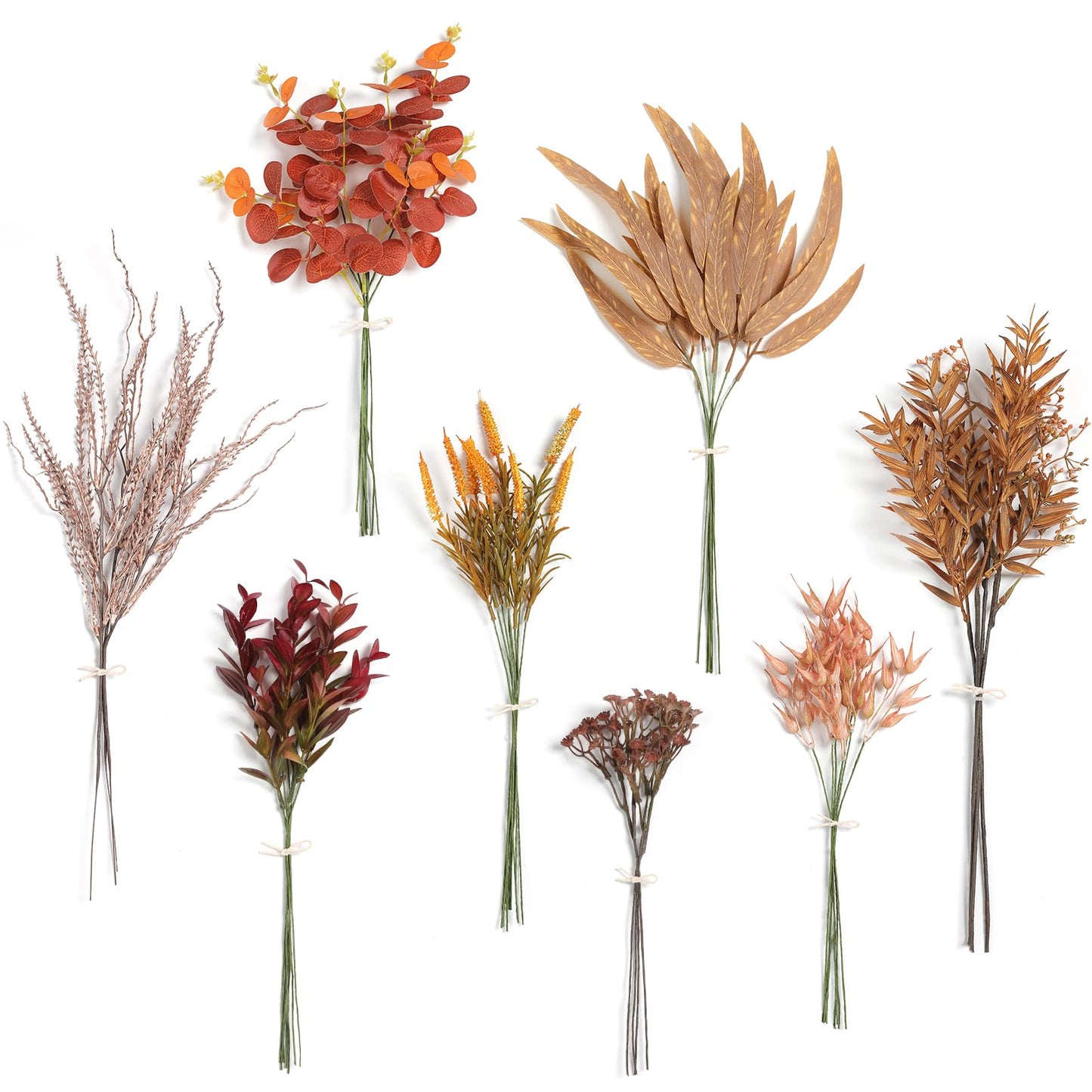 Serra Flora Natural Dried Pampas Eucalyptus Rabbit Tail Grass,(Pack of 66pcs) with 6 Kinds of DIY Bridal Artificial Bouquets Home Decor Wedding Floral Arrangement Table Centerpieces