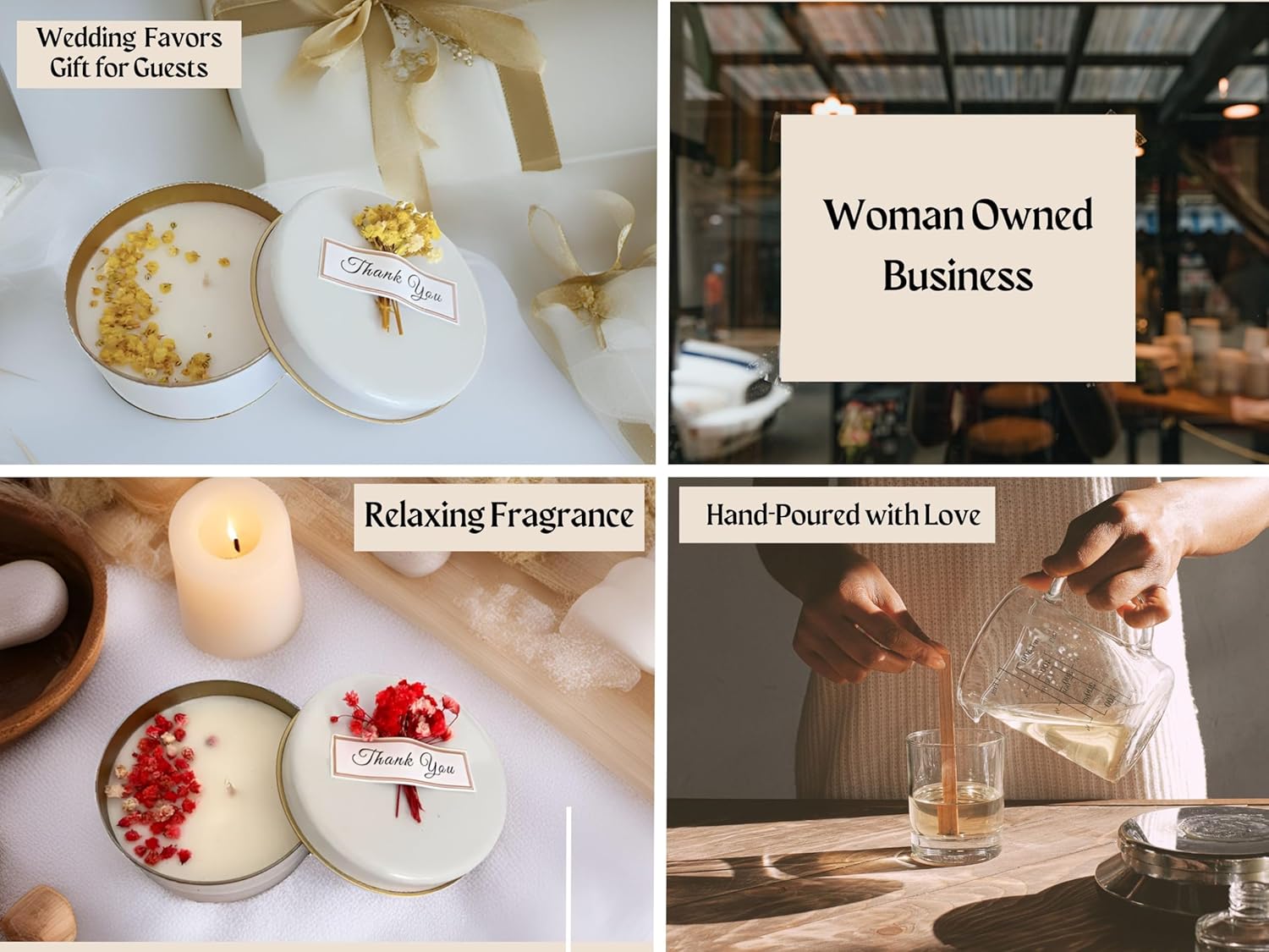 Personalized Natural Soy Wax Wedding Favor Candle Gift Set for Guest - Fall Winter Christmas Custom Dried Flower Bridal Baby Shower Gifts in Bulk (100 Pieces, Pink Flower)